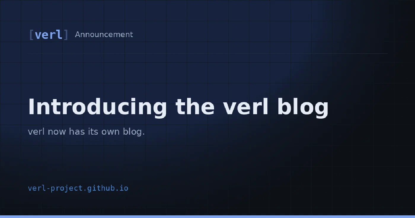 Introducing the verl blog